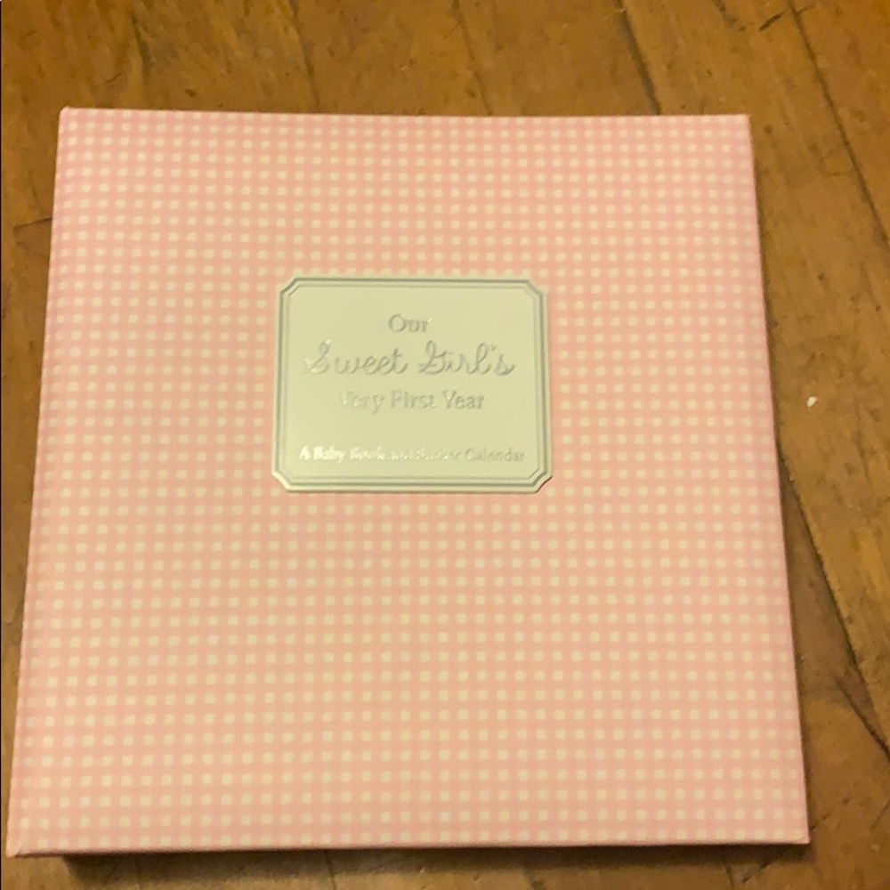 Baby girl memory book and calendar